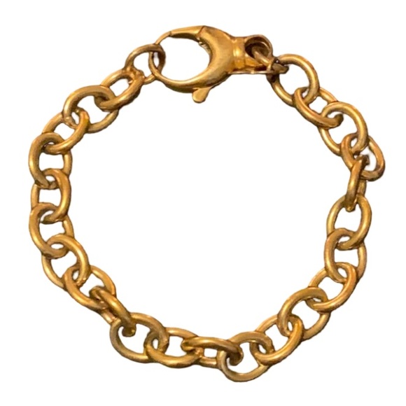 Elegant Milor Italy Bronze Gold Chunky Rolo Link Chain Bracelet - Picture 4 of 10